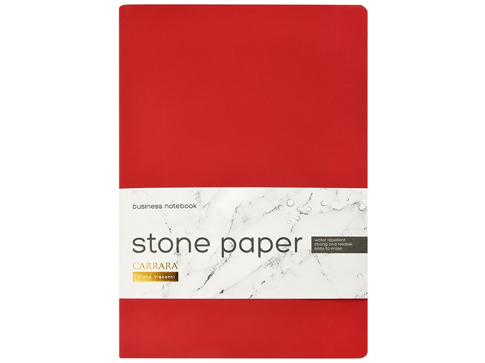Тетрадь с каменной бумагой А5 Carrara 40 л., линейка, бордовый Тетрадь с каменной бумагой А5 Carrara 40 л., линейка, бордовый