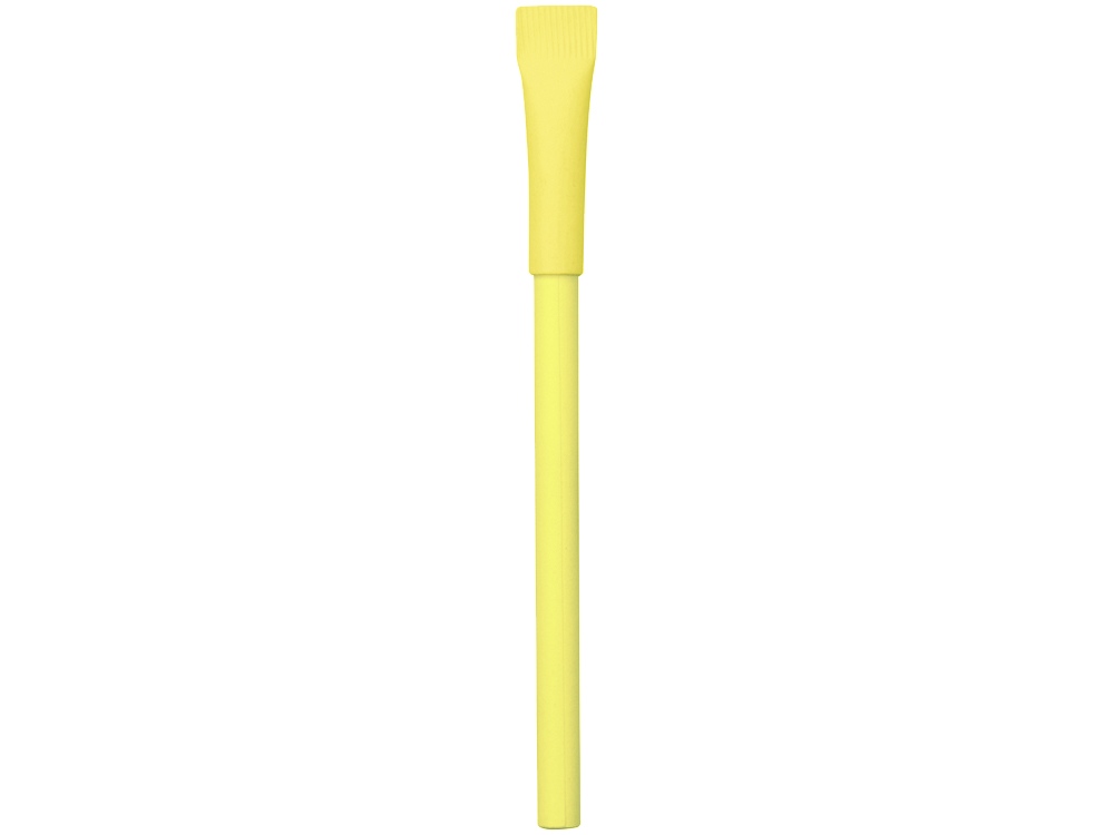 Ручка картонная с колпачком Recycled, желтый (Р)