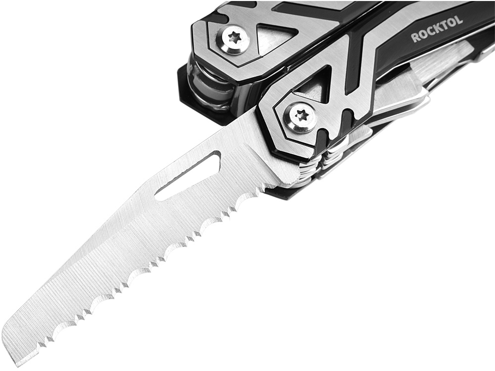 Мультитул Rocktol 21 в 1 с пружинными плоскогубцами, нержавеющая сталь, нейлоновый чехол