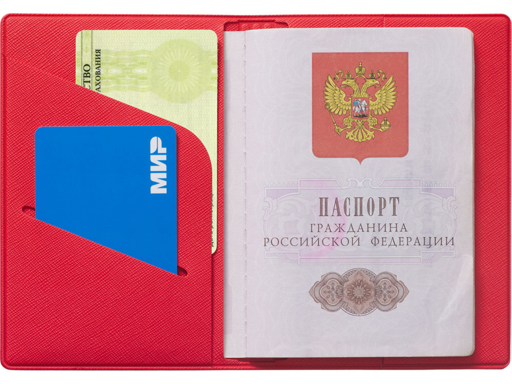 Обложка для паспорта Favor, красная
