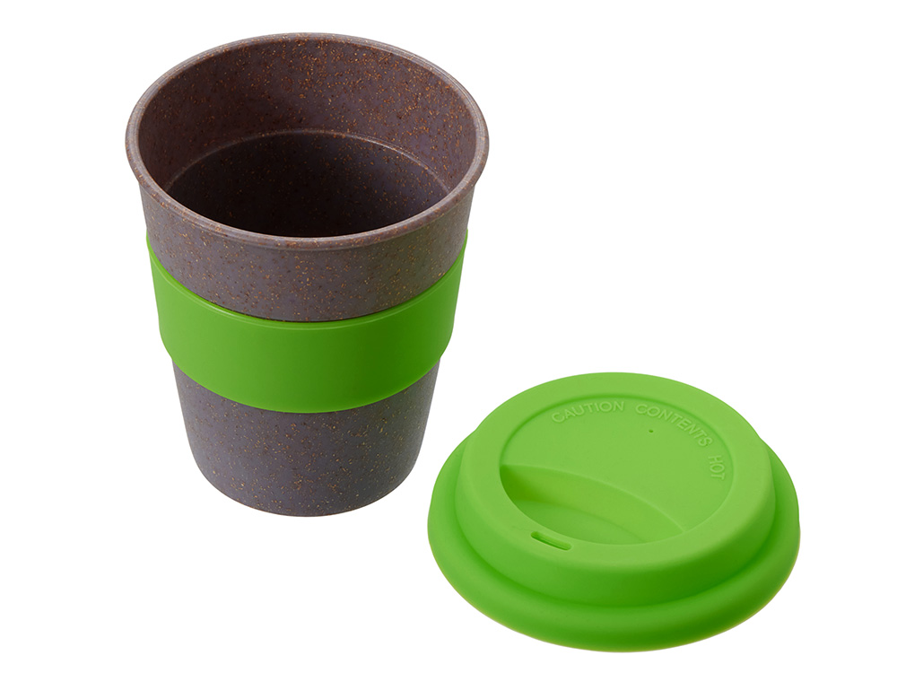 Стакан с силиконовой крышкой Café, зеленое яблоко Стакан с силиконовой крышкой Café, зеленое яблоко