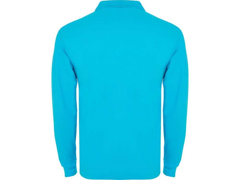 Рубашка поло Estrella мужская с длинным рукавом, бирюзовый