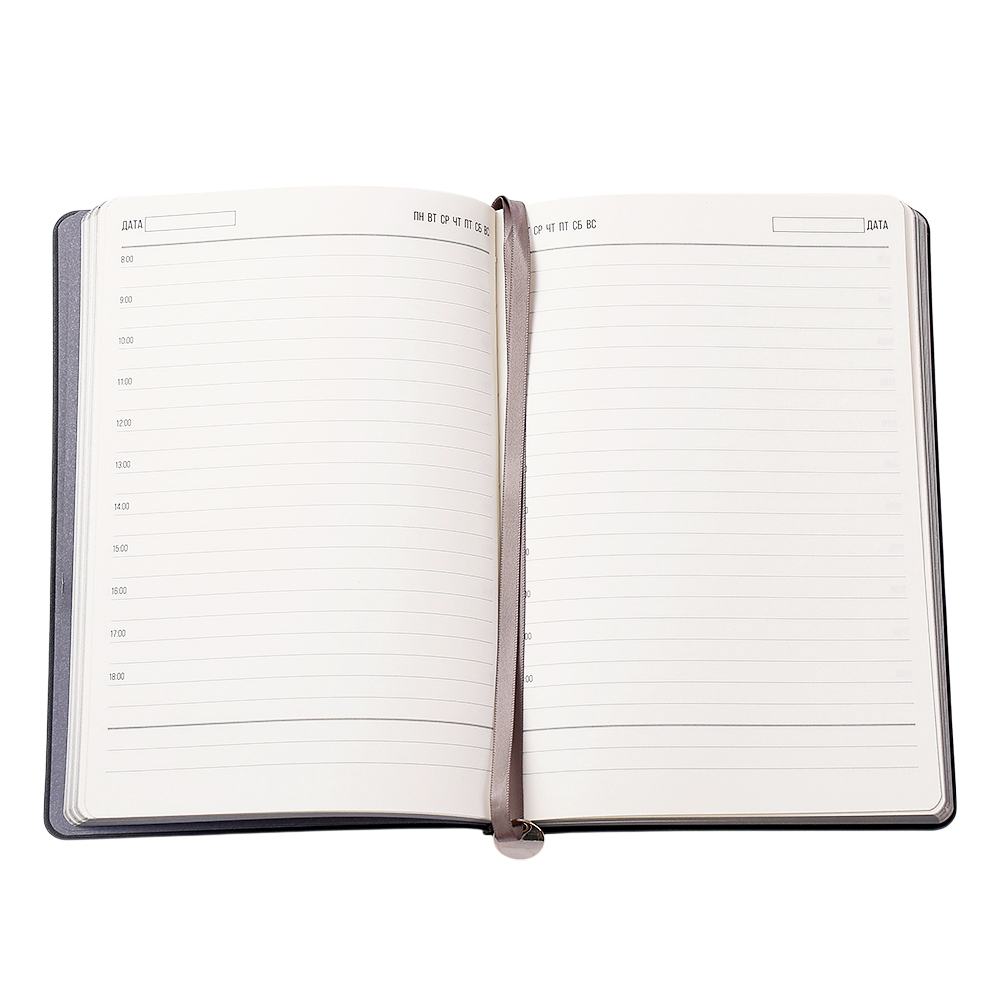 Ежедневник A5 недатированный Impero в мягком переплёте, темно-серый