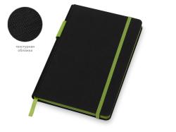Бизнес блокнот Bossy с цветным срезом, твердая обложка, 128 листов, черный и зеленое яблоко
