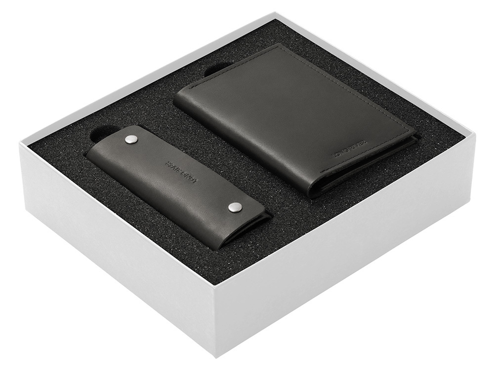 Подарочный набор Long River: обложка для паспорта, ключница, белая коробка