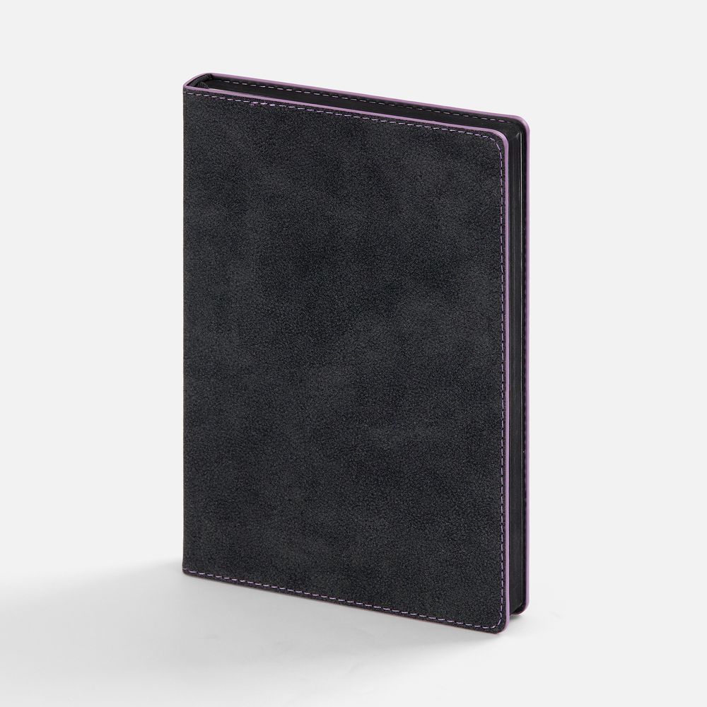 Ежедневник Tivoli, полудатированный, черный с фиолетовым