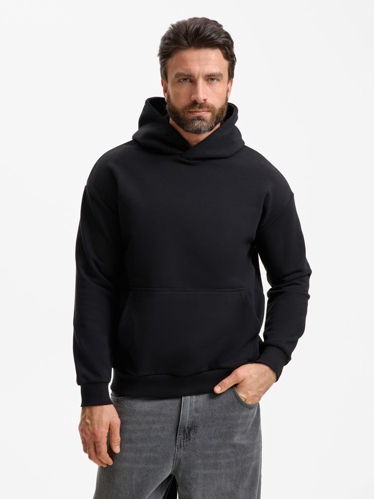 Худи унисекс оверсайз Daylero, черное Худи унисекс оверсайз Daylero, черное