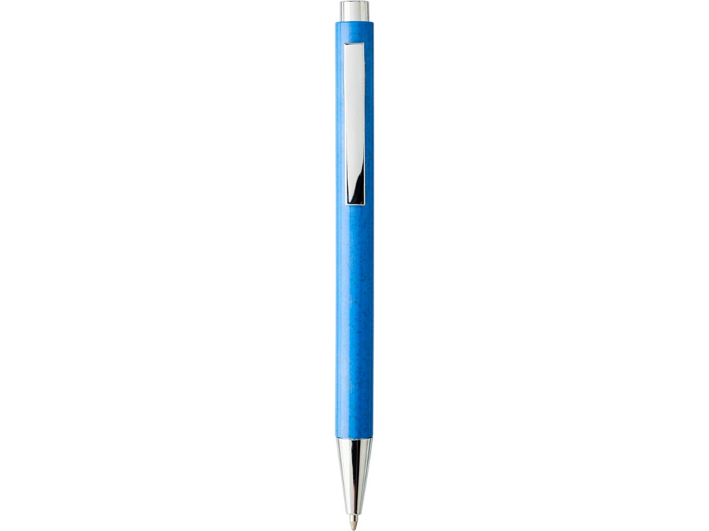 Шариковая ручка Tual из пшеничной соломы с кнопочным механизмом, cиний