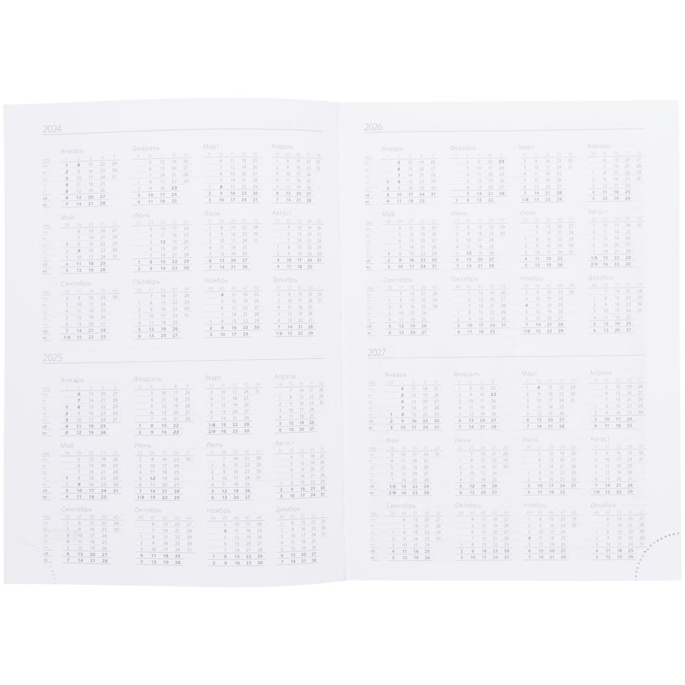 Ежедневник Vivian Metal, недатированный, голубой