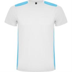 Спортивная футболка DETROIT мужская, БЕЛЫЙ/БИРЮЗОВЫЙ S