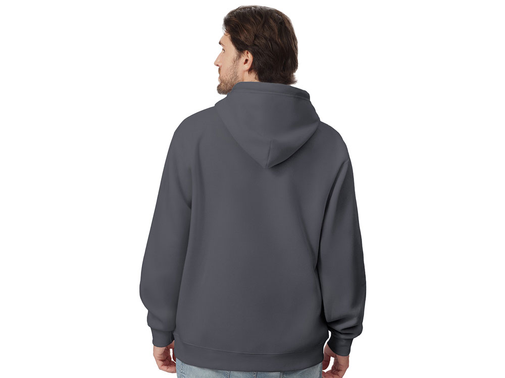 Толстовка с капюшоном оверсайз Lisbon унисекс, темно-серый