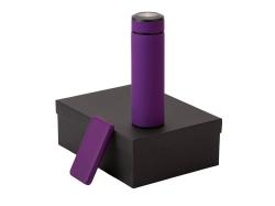 Подарочный набор с термосом и повербанком С2, фиолетовый