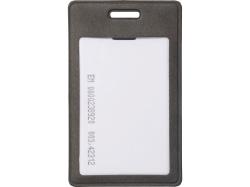 Вертикальный чехол для пропуска из экокожи Alicante, темно-серый