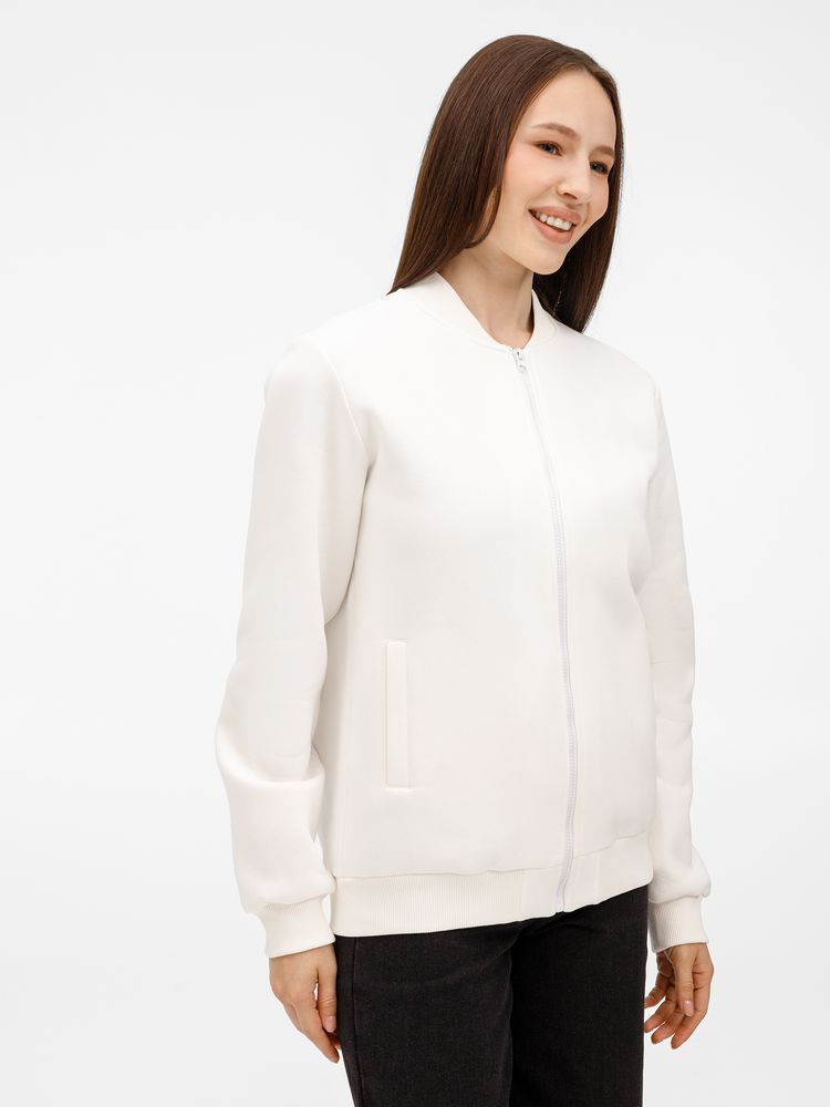 Бомбер унисекс Estado, молочно-белый Бомбер унисекс Estado, молочно-белый