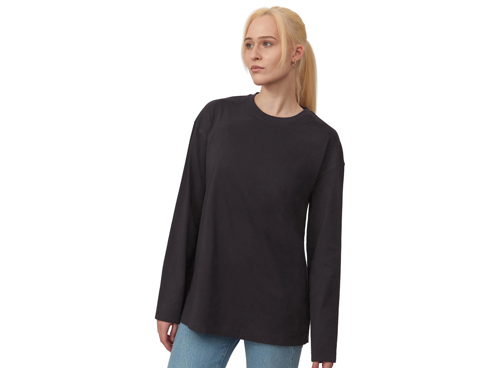 Футболка с длинным рукавом оверсайз Berlin унисекс темно-серый