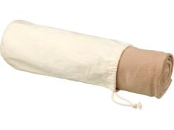 Микро-плюшевое флисовое покрывало Aira с хлопковым чехлом, натуральный