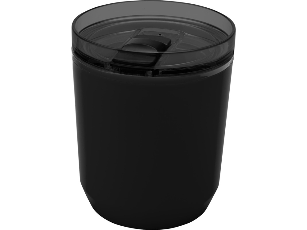 Hudson кружка из переработанного пластика с двойными стенками объемом 180 мл, сплошной черный