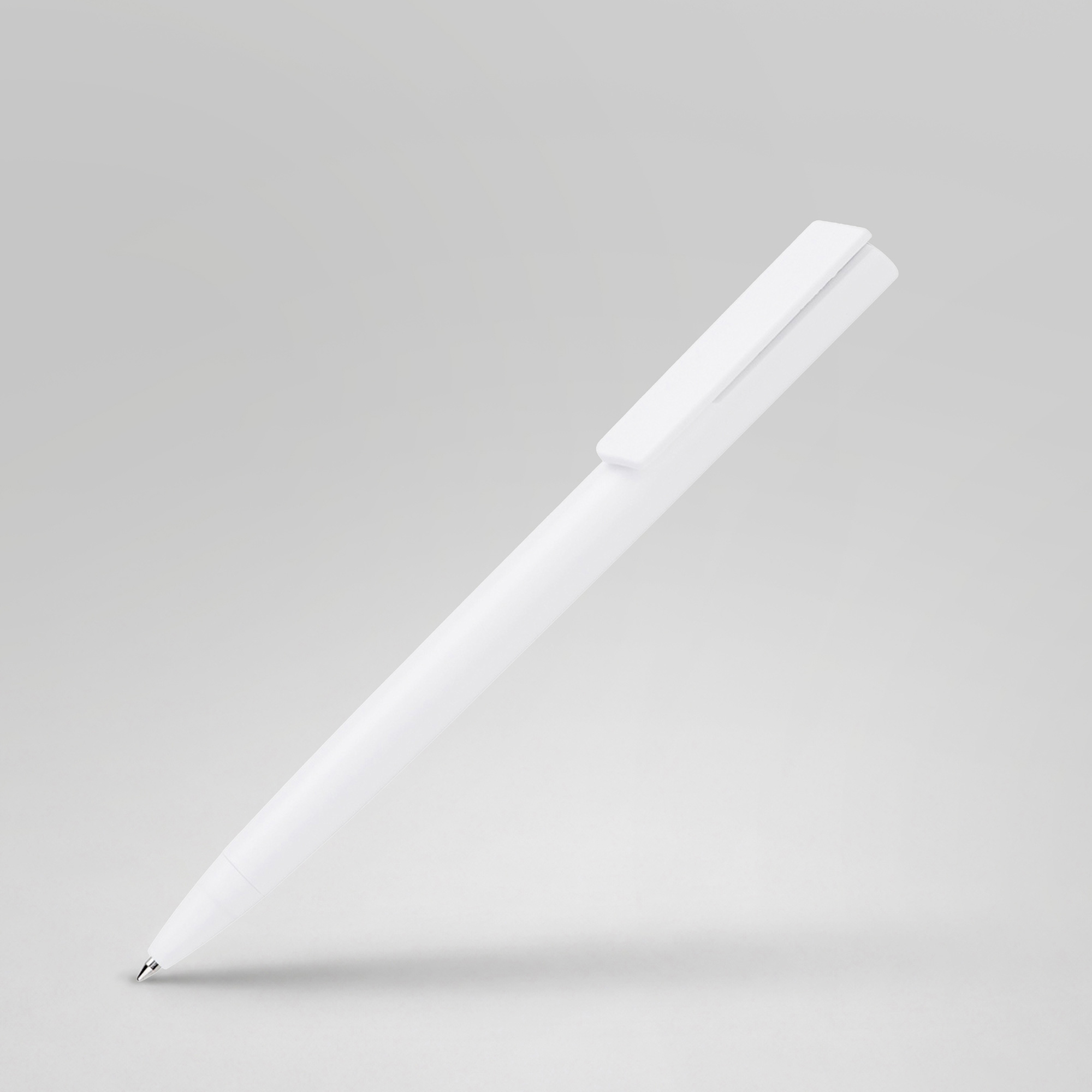 Ручка пластиковая шариковая Taper Solid, матовый белый