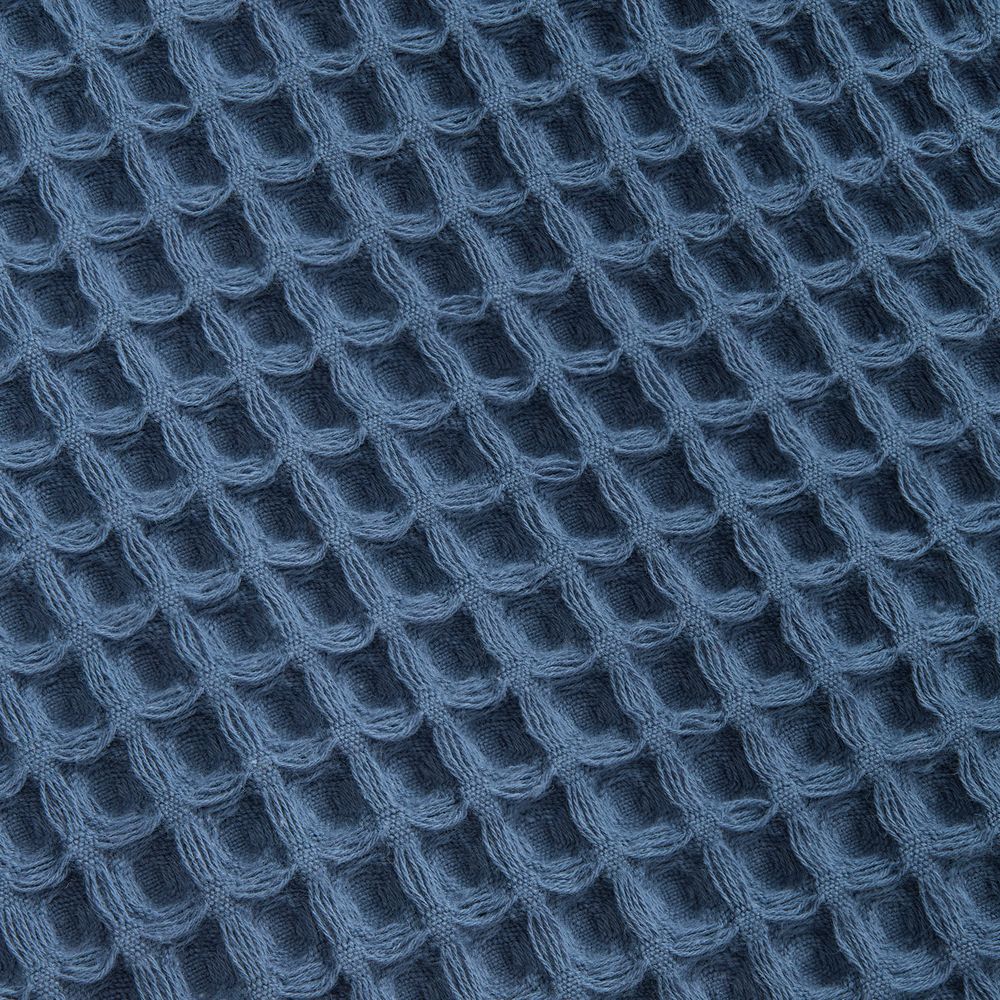 Плед вафельный Elenglect, темно-синий