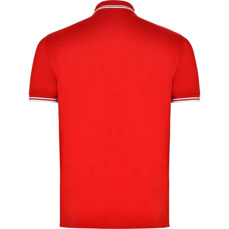 Футболка поло MONTREAL мужская, КРАСНЫЙ/БЕЛЫЙ M