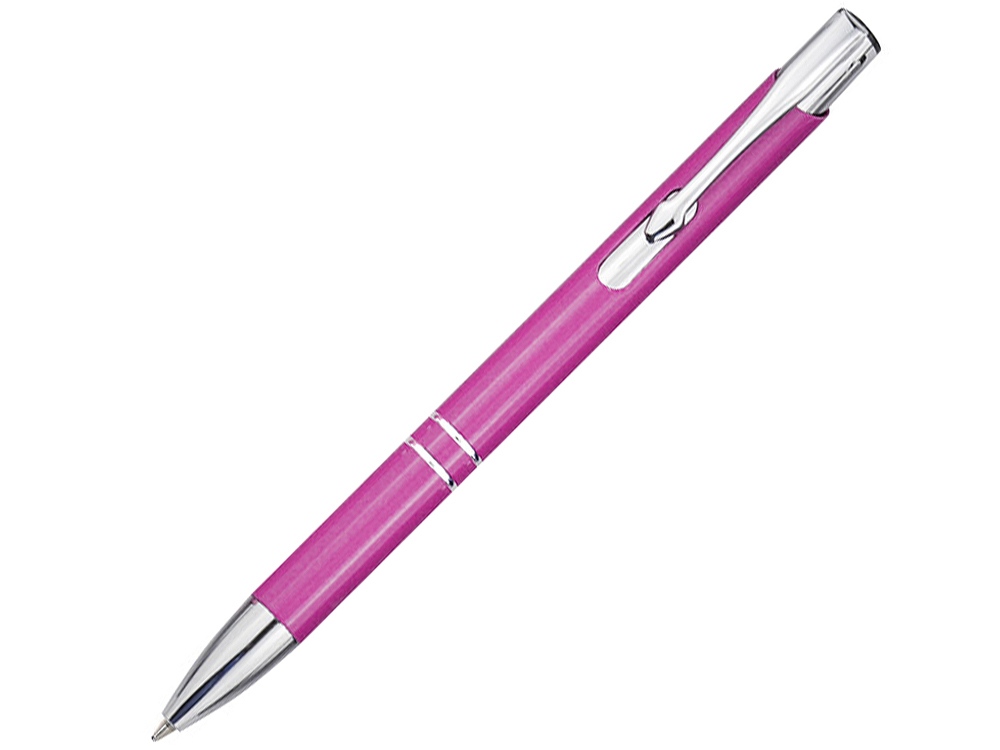 Шариковая ручка Moneta из переработанного алюминия (черные чернила) - Фуксия