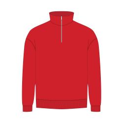 Толстовка на молнии унисекс FLOW, красная, размер 3XL/4XL