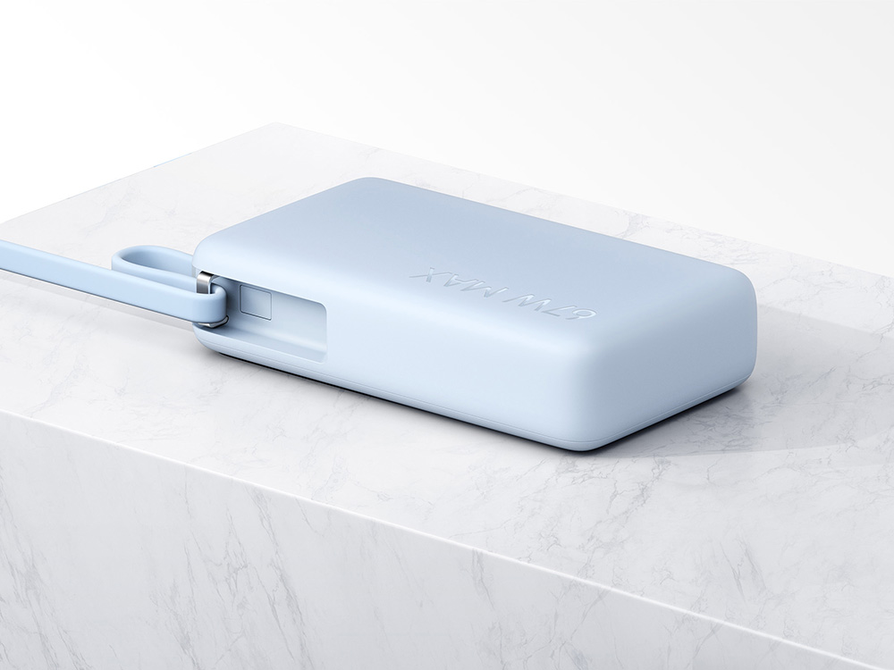 Внешний аккумулятор со встроенным кабелем Xiaomi 67W Power Bank 10000 (Integrated Cable) Ice Blue