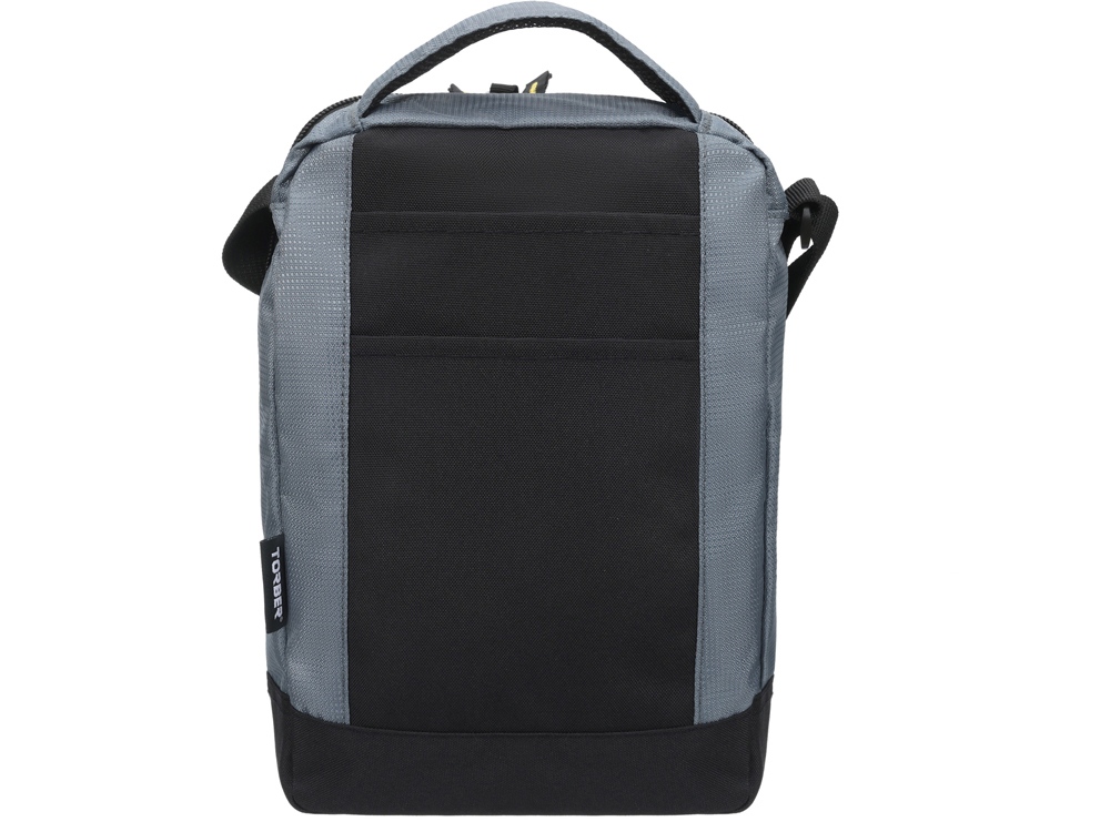 Сумка-планшет TORBER, черный/серый, полиэстер/добби, 22х10х29 см