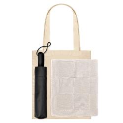 Подарочный набор Леванте (Levante), бежевый (зонт, плед, шоппер)