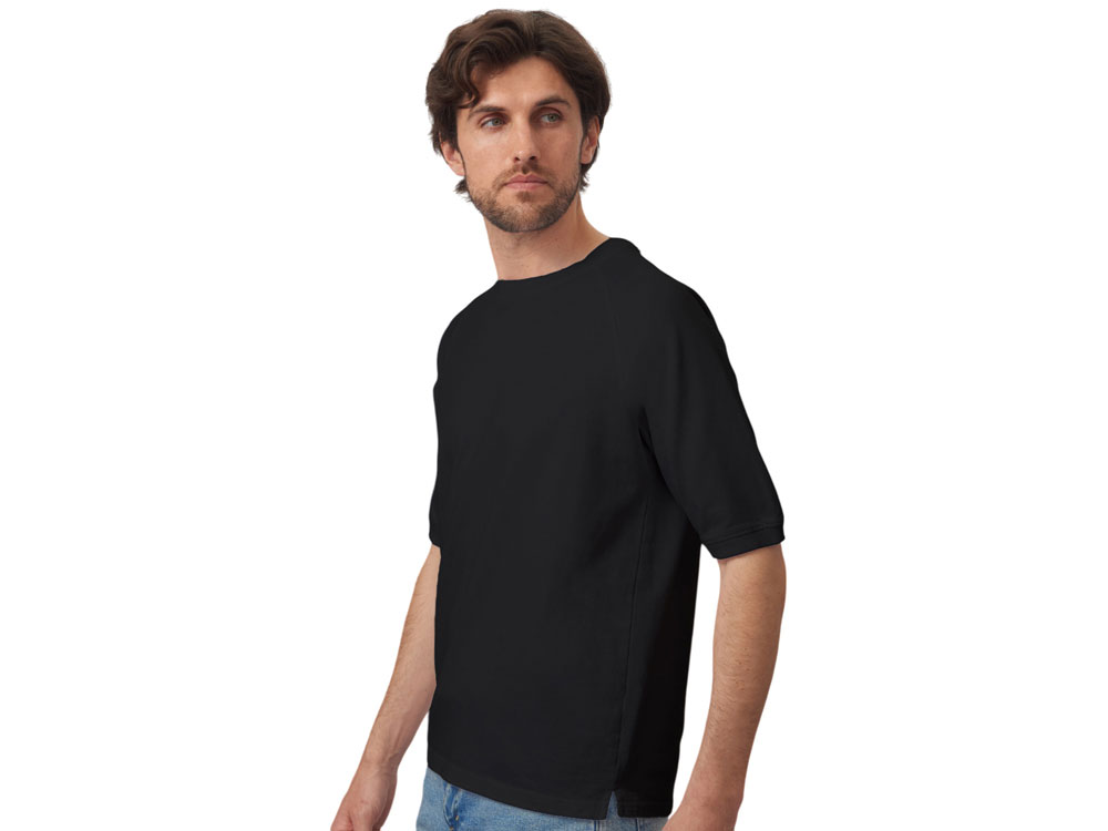 Свитшот с коротким рукавом реглан, черный