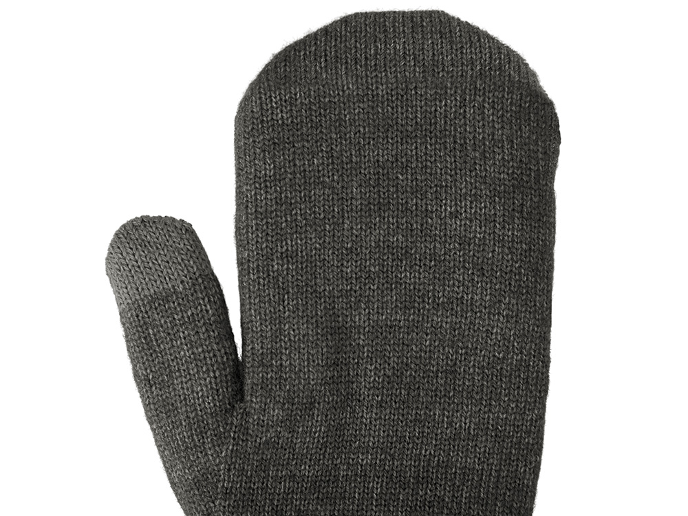 Варежки Dunant, темно-серый меланж