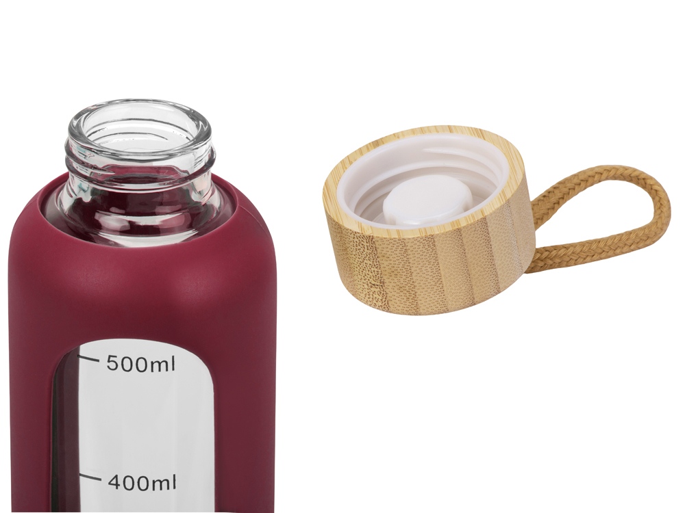 Бутылка из боросиликатного стекла Hangy, 550 мл, бургунди