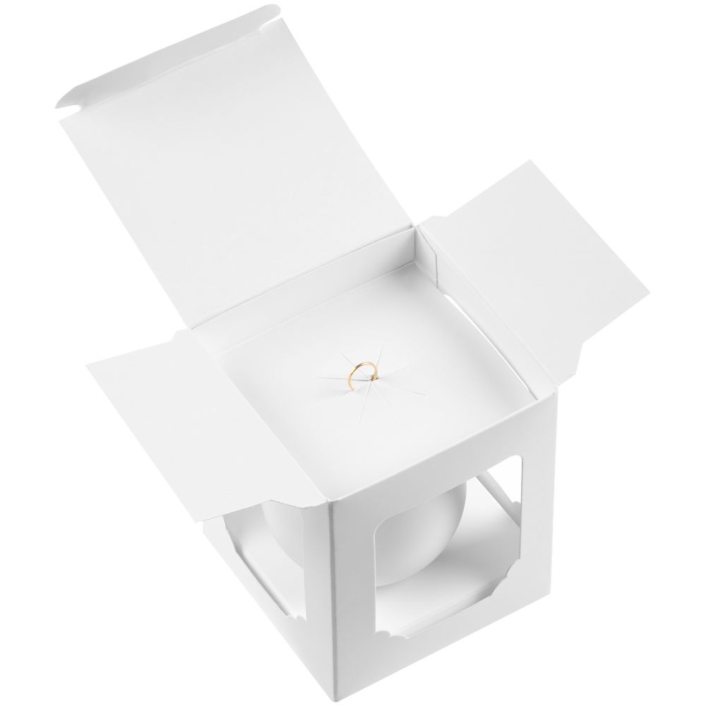 Елочный шар Gala Matt в коробке, 8,5 см, белый