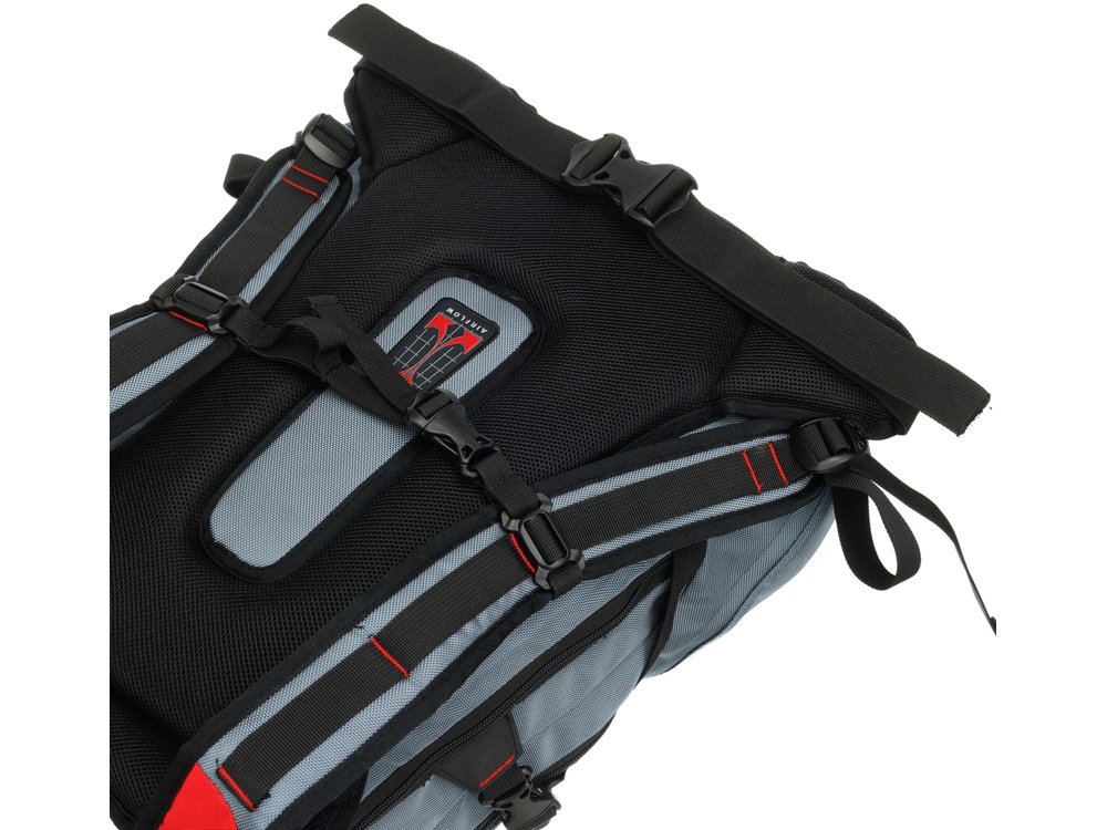 Рюкзак TORBER DRIVE с отделением для ноутбука 15, серый/красный, полиэстер 1680D, 36x17x50 см, 30 л Рюкзак TORBER DRIVE с отделением для ноутбука 15, серый/красный, полиэстер 1680D, 36x17x50 см, 30 л