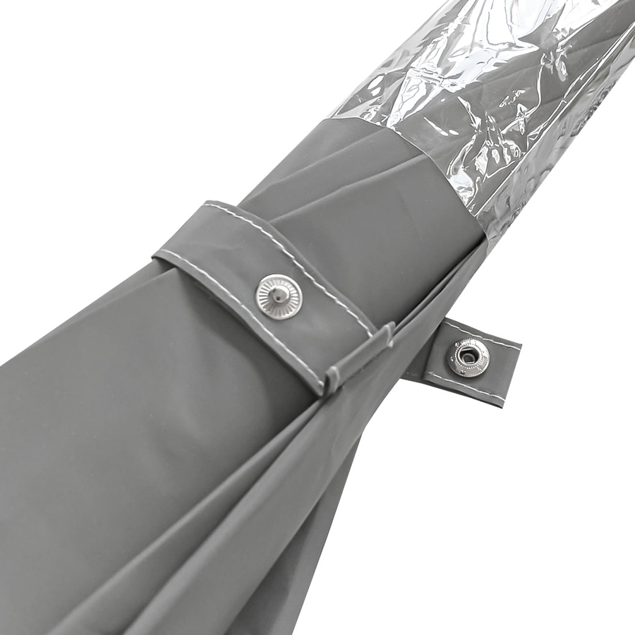 Зонт-трость "Reflect", полуавтомат, светоотражающий серый