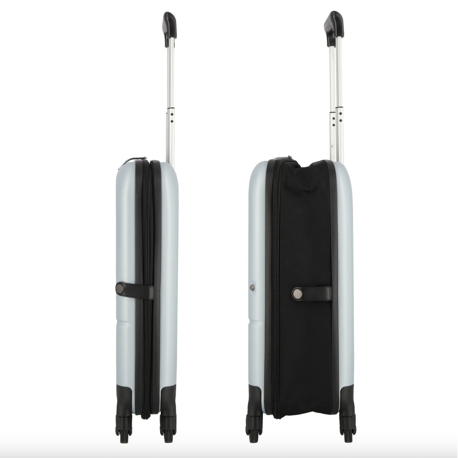 Чемодан складной Rollink FLEX LIGHT 55x40x20 см, 4 колеса, светло-серый