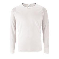 Футболка с длинным рукавом Sporty LSL Men, белая Футболка с длинным рукавом Sporty LSL Men, белая