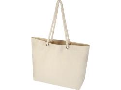 Florida пляжная эко-сумка из переработанного материала, сертифицированного по стандарту GRS, плотностью 270 г/м² 18L - Натуральный / Натуральный