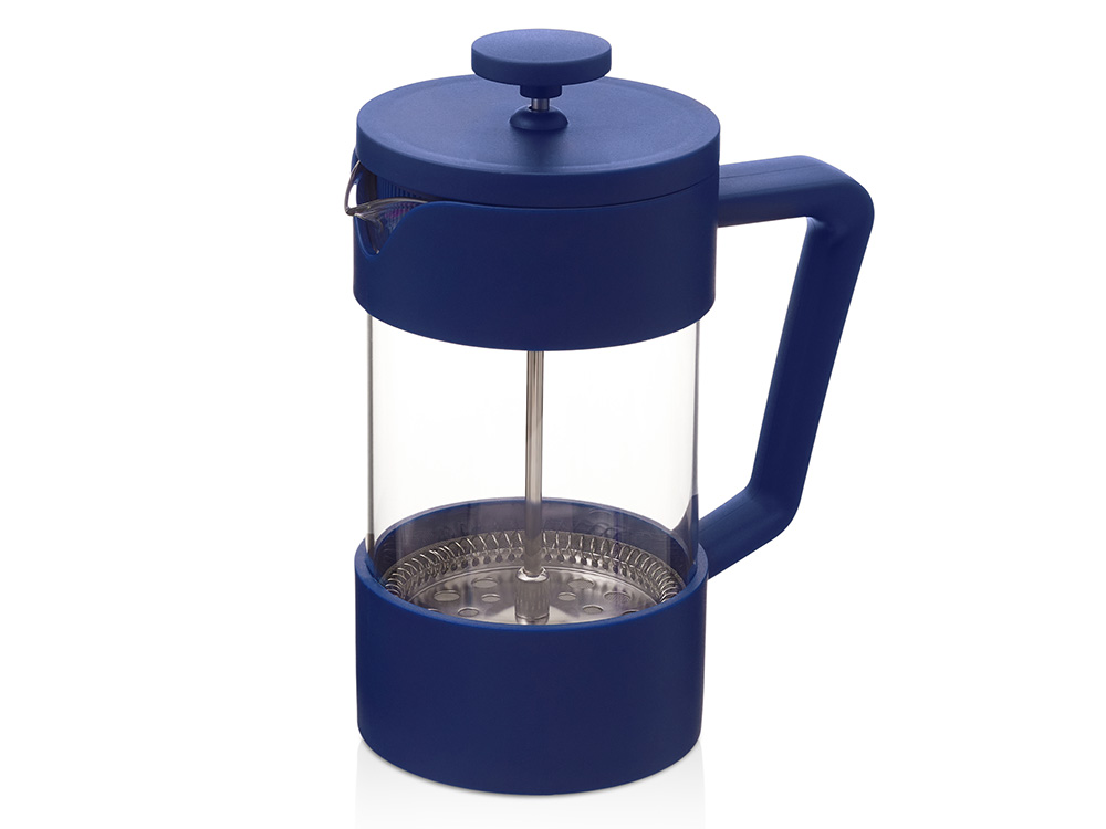 Подарочный набор c френчпрессом, кружками и чаем, синий