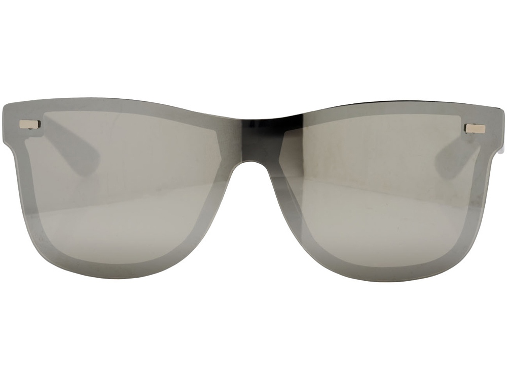 Солнцезащитные очки Shield с полностью зеркальными линзами, серебристый