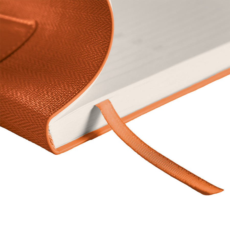 Ежедневник недатированный Scotty, А5-,  оранжевый, кремовый блок, без обреза