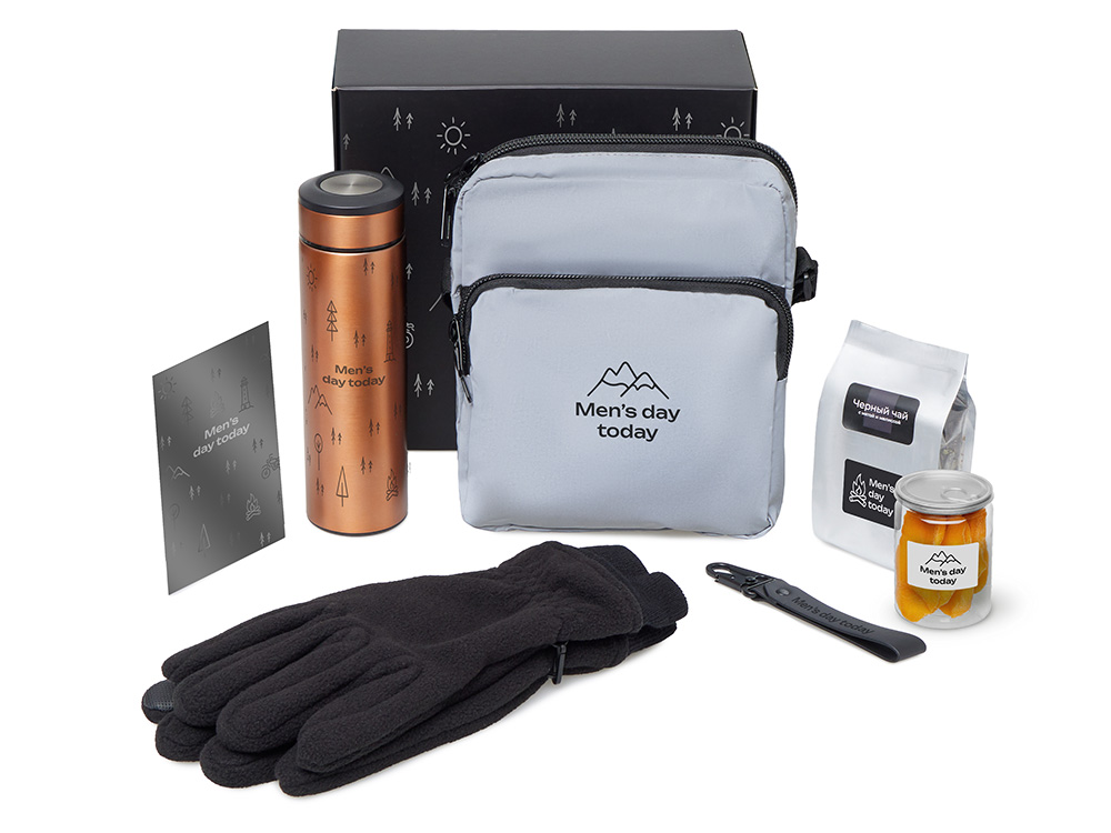 Подарочный набор Re:m. Step с термосом, перчатками и сумкой Подарочный набор Re:m. Step с термосом, перчатками и сумкой