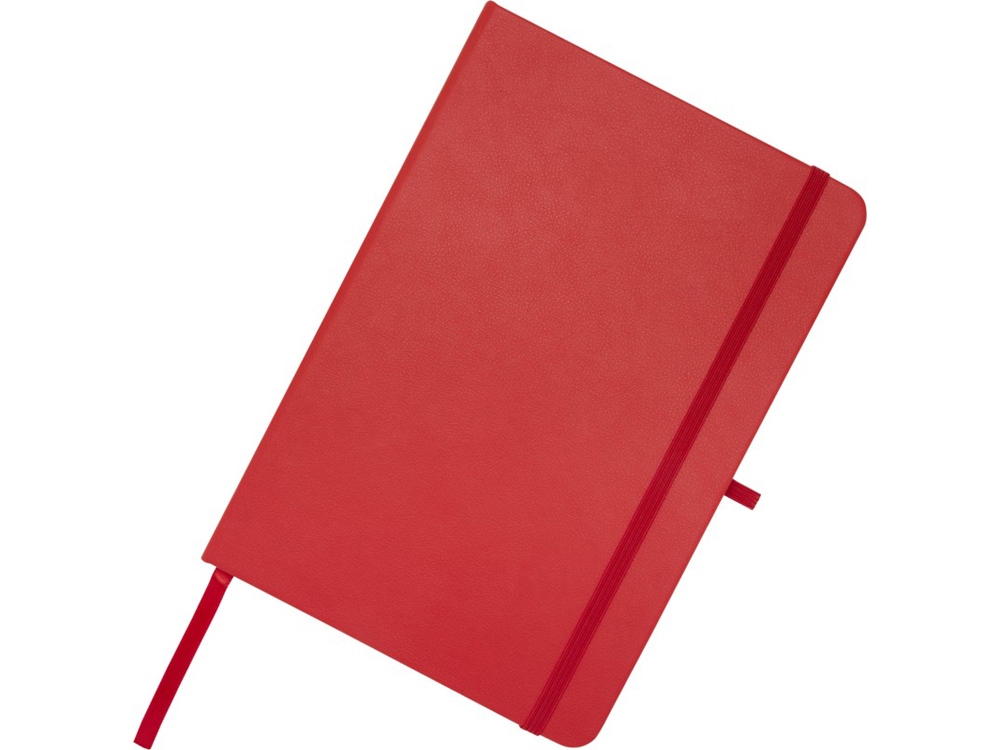 Teak блокнот А5 из переработан. материала в твердой обложке с линован. страницами - Красный