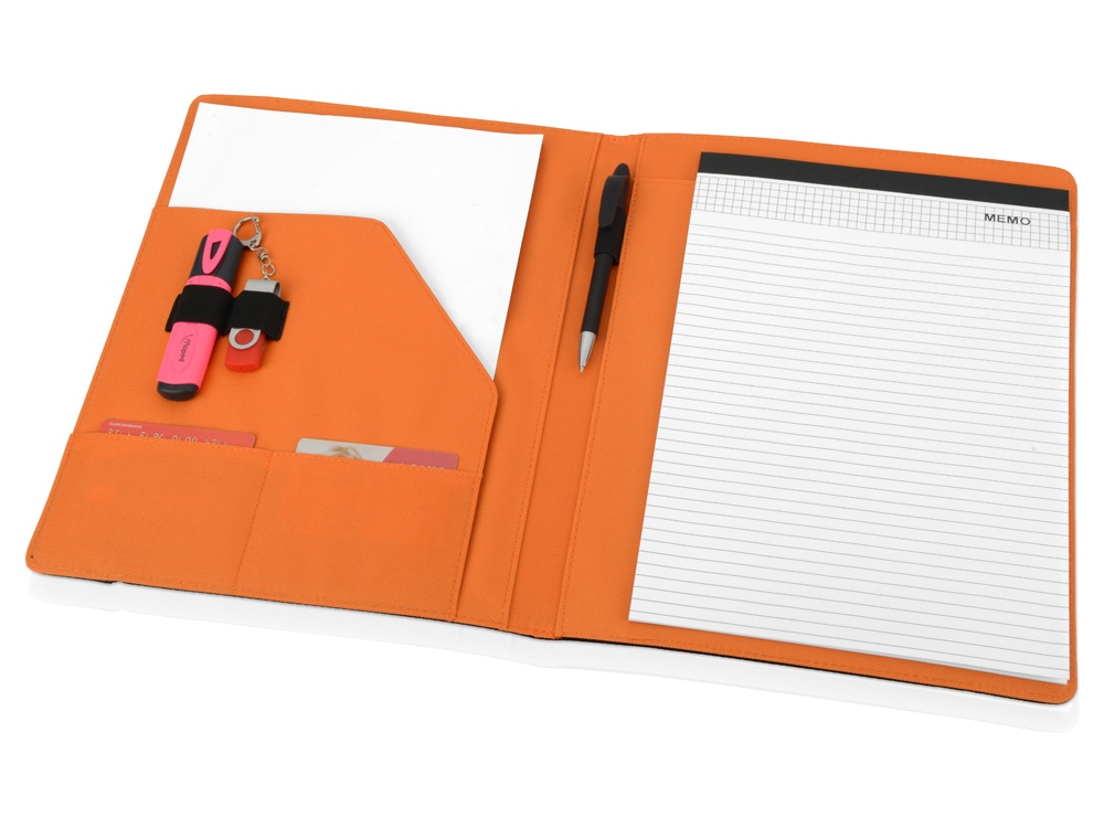 Папка для документов Делос, черный/оранжевый (P) Папка для документов Делос, черный/оранжевый (P)