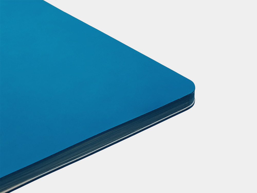 Блокнот Audrey А5 на сшивке в гибкой обложке софт-тач, синий