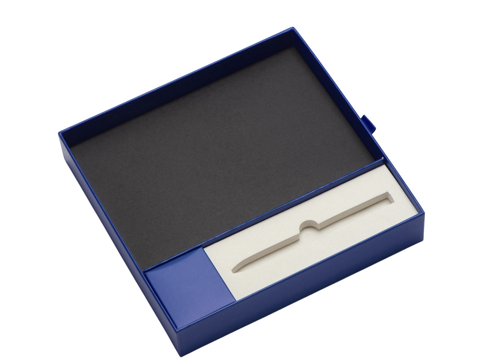 Набор блокнот в гибкой обложке А5 и металлическая шариковая ручка Nabokov, синий