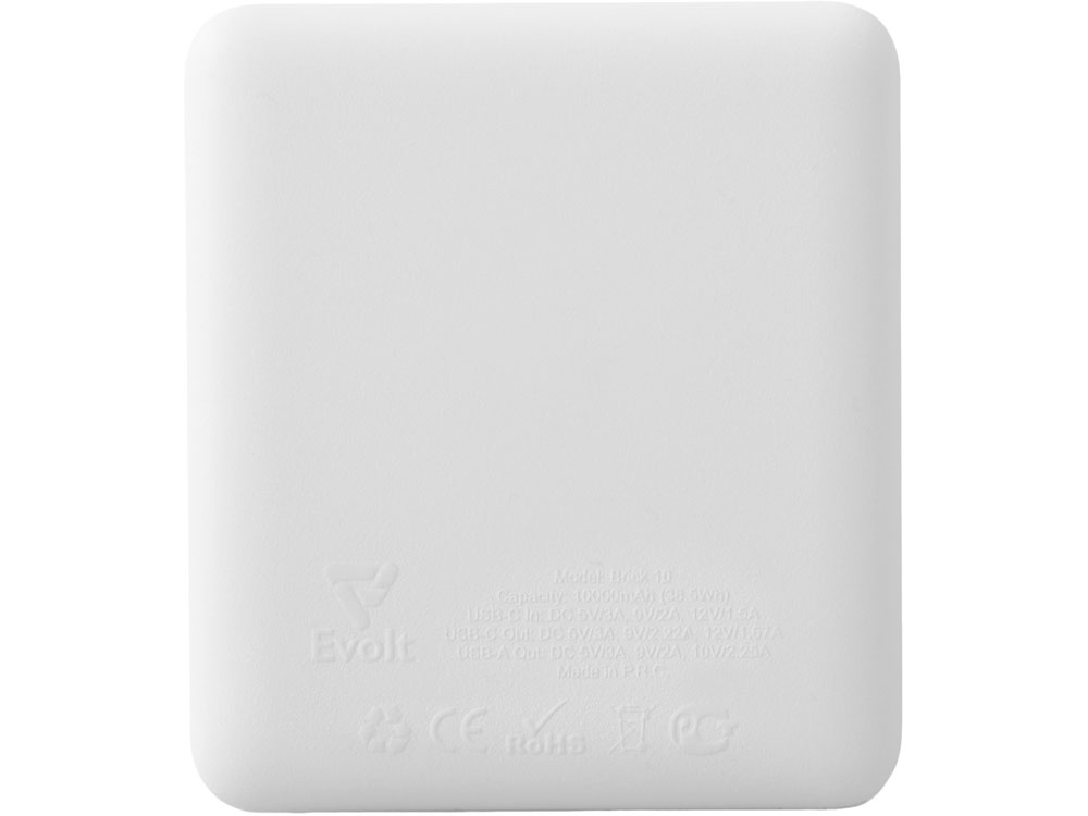 Внешний аккумулятор Brick 10 с быстрой зарядкой QC/PD, 10000 мАч, белый