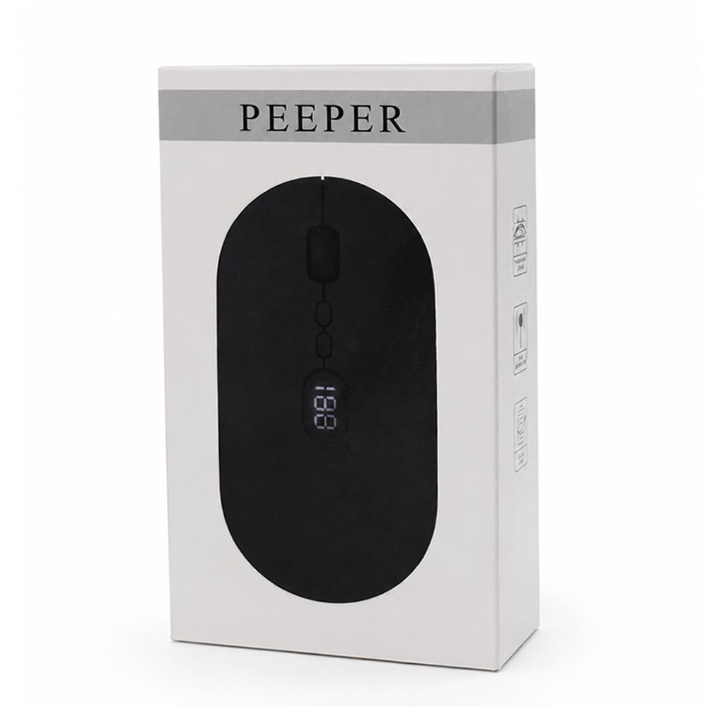 Мышь компьютерная беспроводная с индикатором Peeper, черный