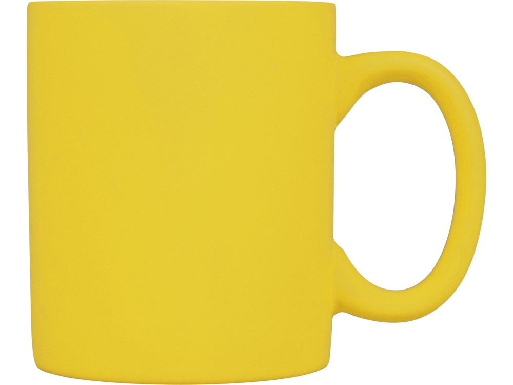 Кружка с покрытием soft-touch Barrel of a Gum, желтый