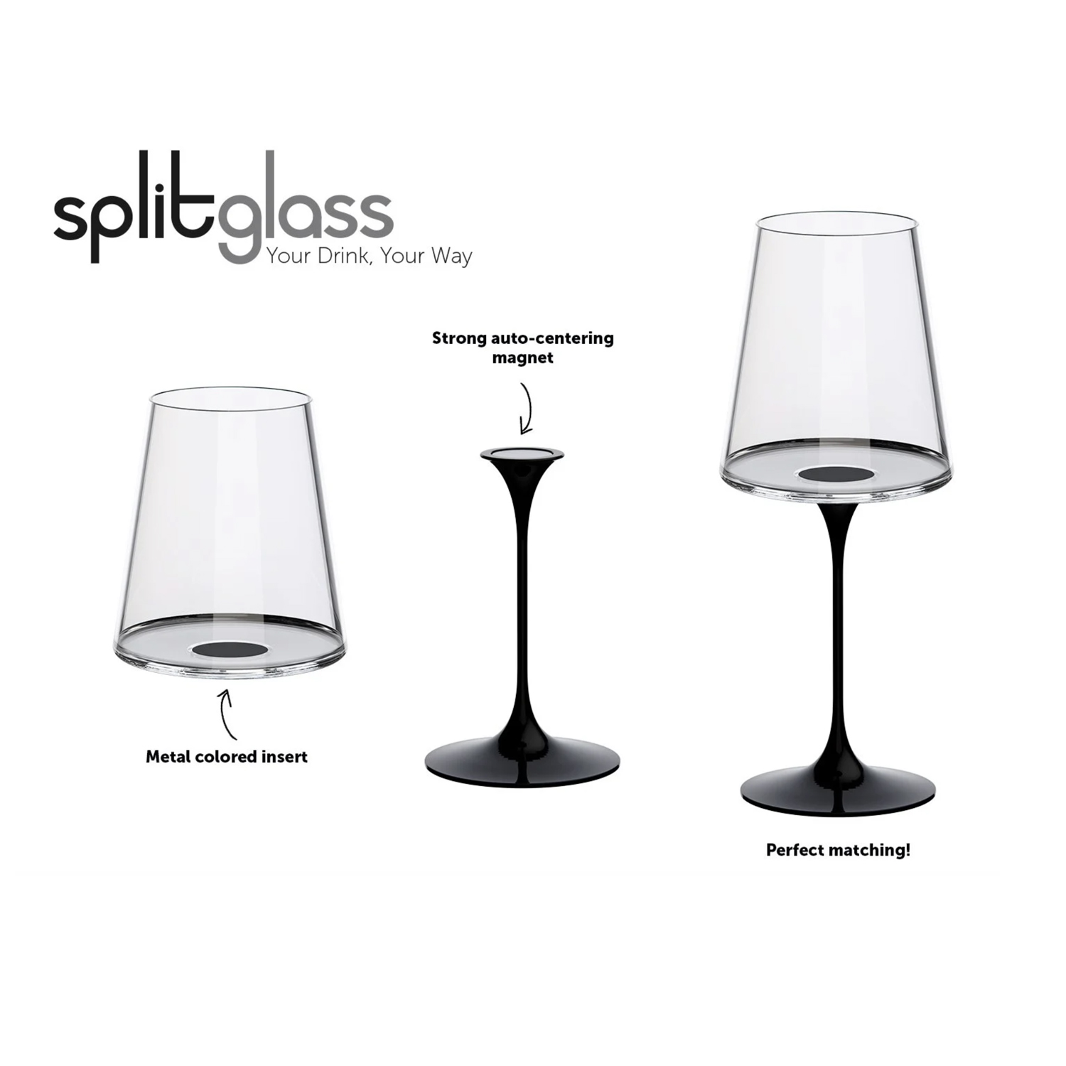 Ножка для бокала на магните Trebonn SplitGlass